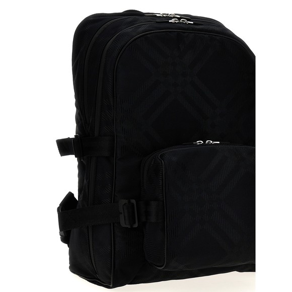 Burberry Rucksack Backpack Black Check Jacquard - Picture 3 of 4
